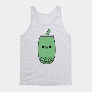 Cute Kawaii Honeydew Bubble Tea Tank Top